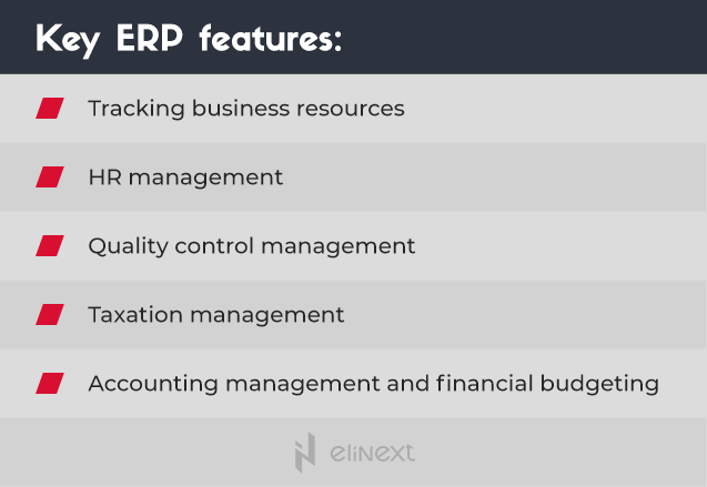 Key ERP features