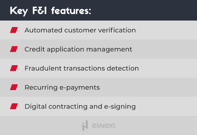 Key F&I features